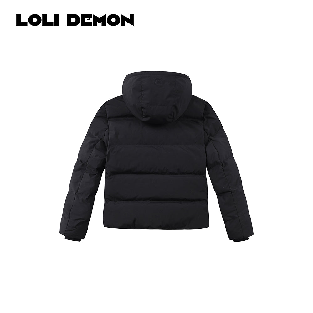 'Cloudy Basic' Puff-Sleeve Down Jacket — 90% White Duck Down & Outdoor-Ready