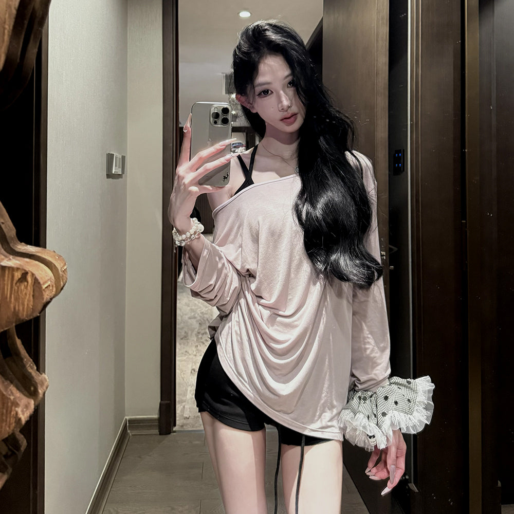 Gentle Willow Two-Way Oversized Shirt