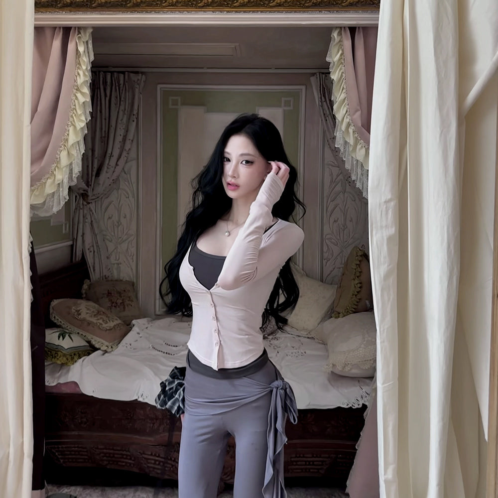 Liusisi Feather-Light Cardigan - Ballet Pink