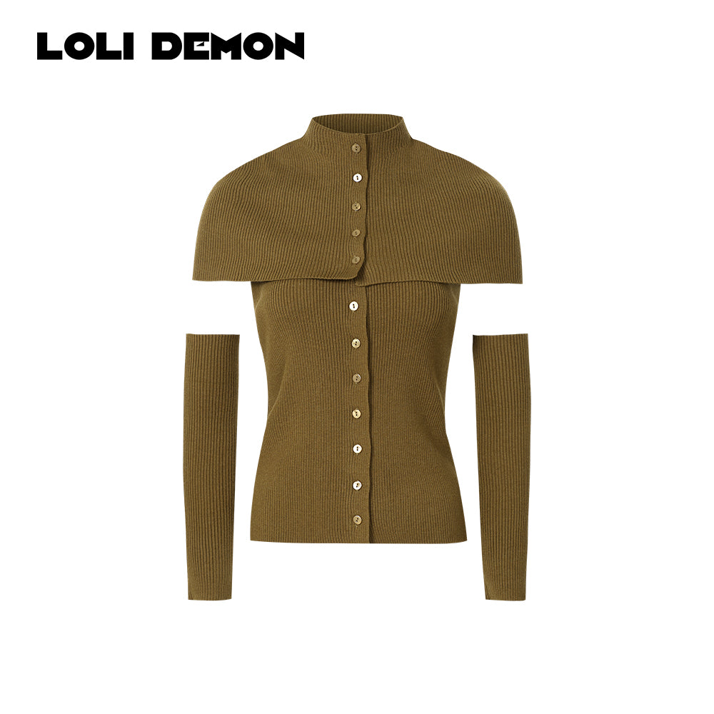 Literary Grace Collection | Winter Wool Cropped Cardigan 3-Piece Knitwear Set