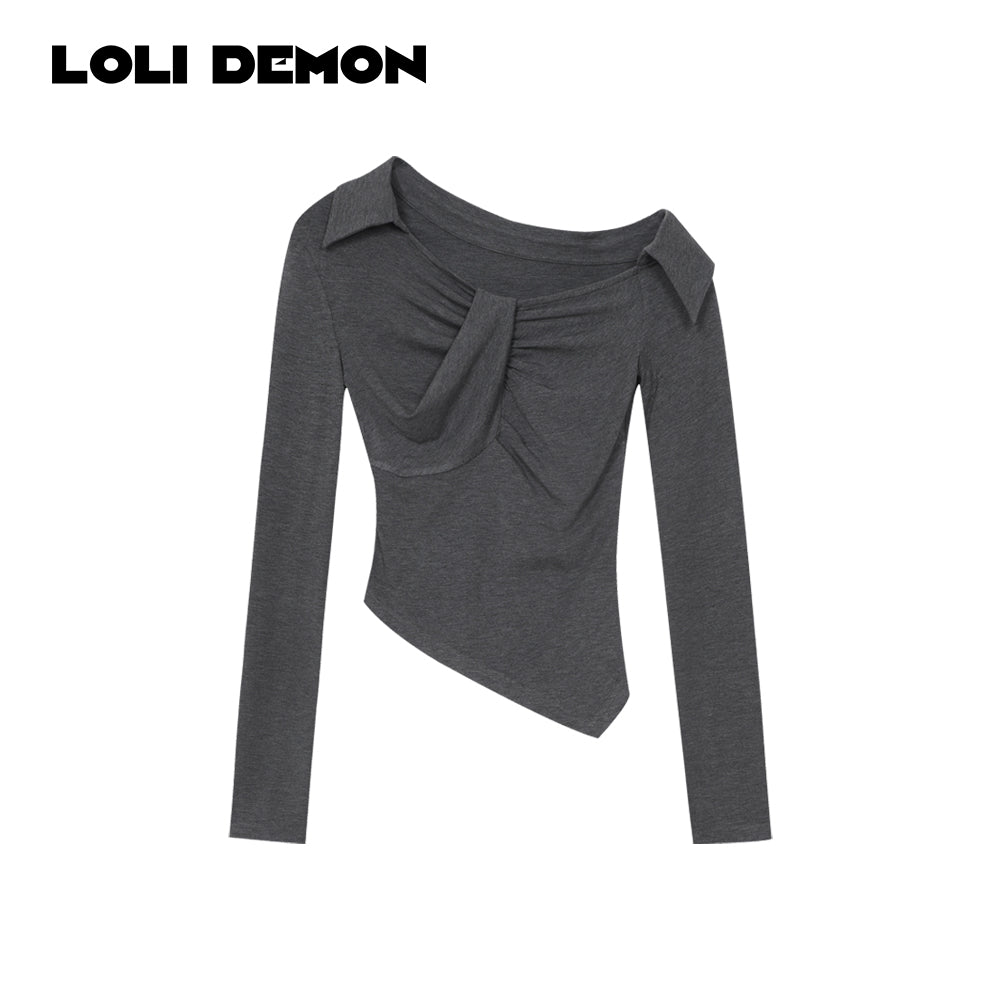 Loliloli Ballet Polo Top with Asymmetrical Shoulder Design
