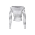 Effortless Minimalist Tee - Grey White Stripe