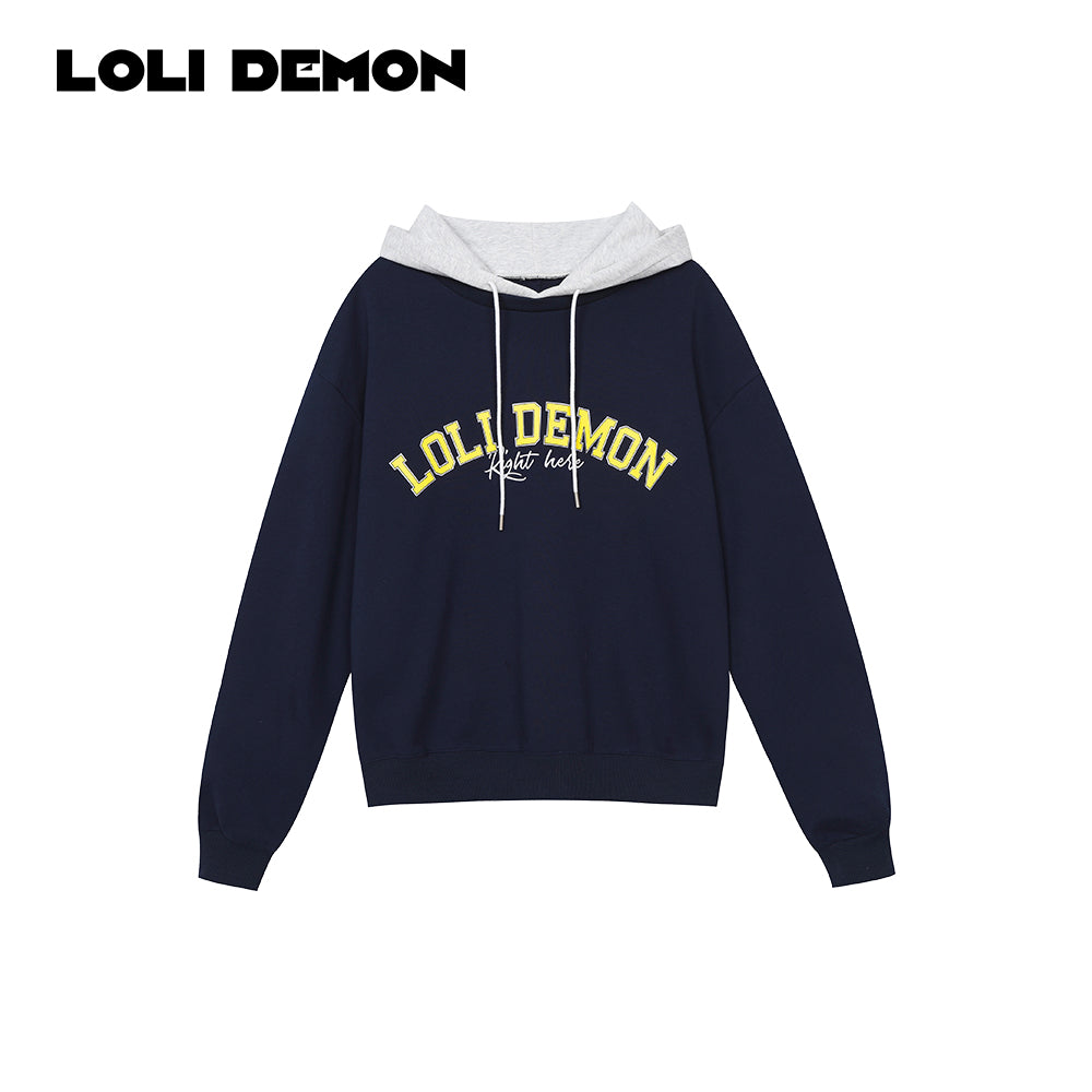 'Preppy Series' — American High School Color-Block Oversized 100% Cotton Hoodie