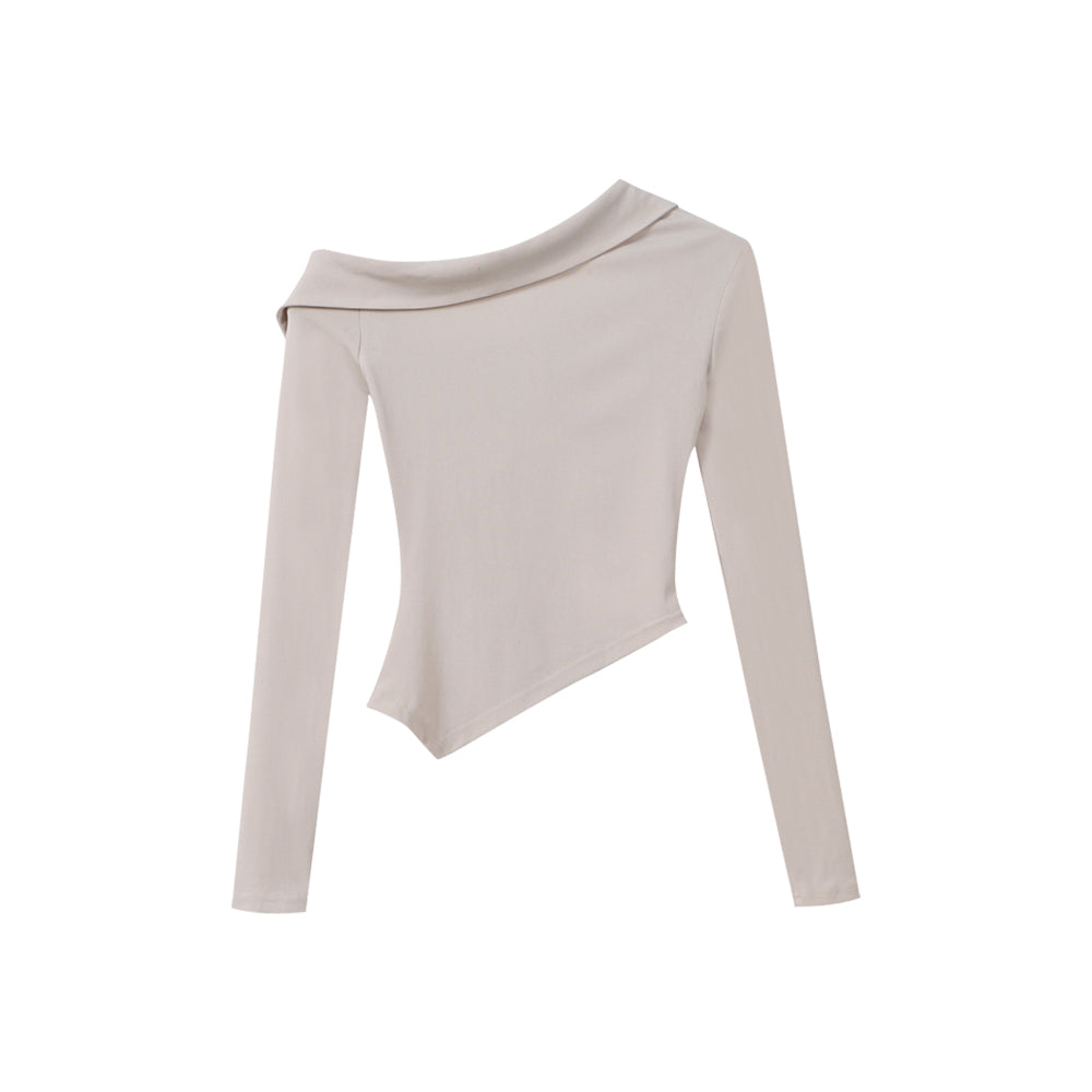 Loliloli Ballet Polo Top with Asymmetrical Shoulder Design