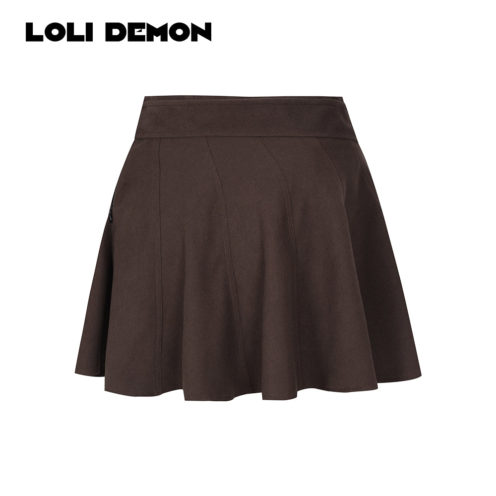 Mocha Velvet Ballet Skirt with Built-In Waist