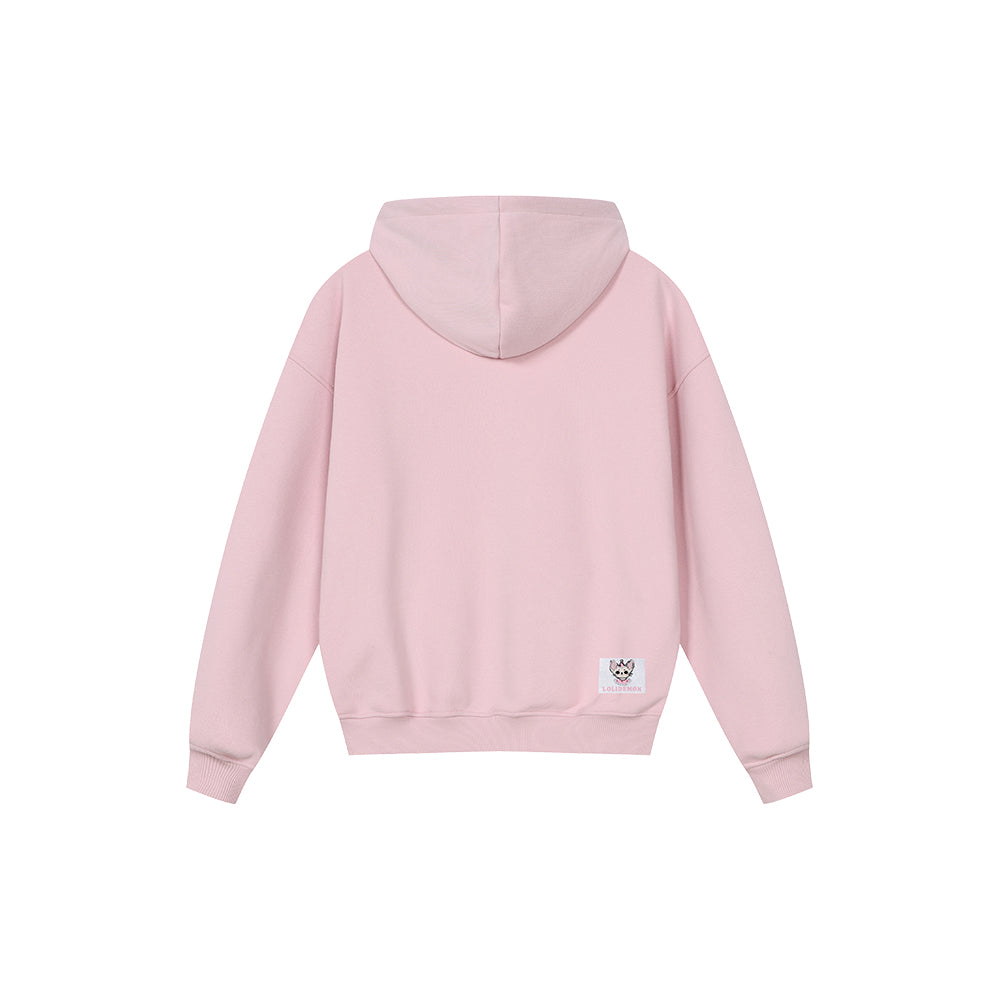 Babe Family Series – Kitty-Embroidered Fleece Hoodie