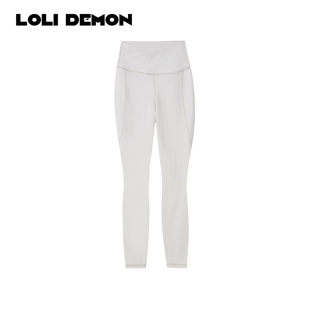 'Cloudy Basic' Cloud-Soft Yoga Pants – Slim Waist & Flowy Comfort