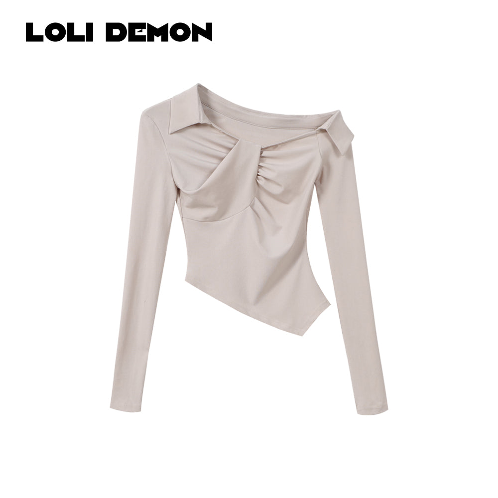 Loliloli Ballet Polo Top with Asymmetrical Shoulder Design