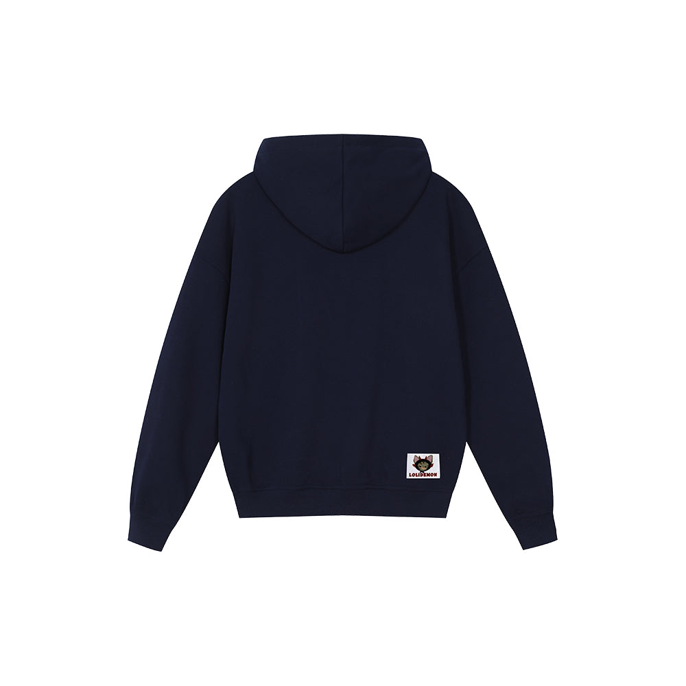 Babe Family Series – Kitty-Embroidered Fleece Hoodie