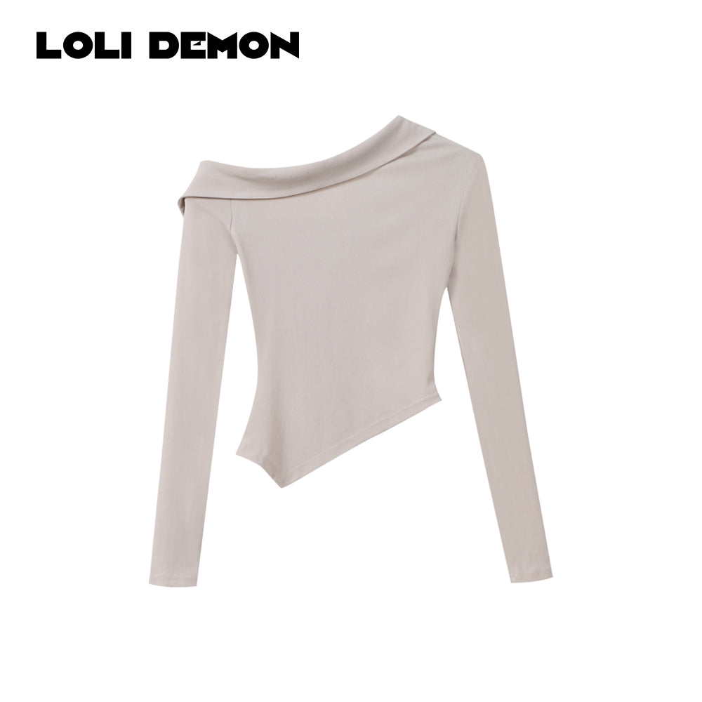 Loliloli Ballet Polo Top with Asymmetrical Shoulder Design