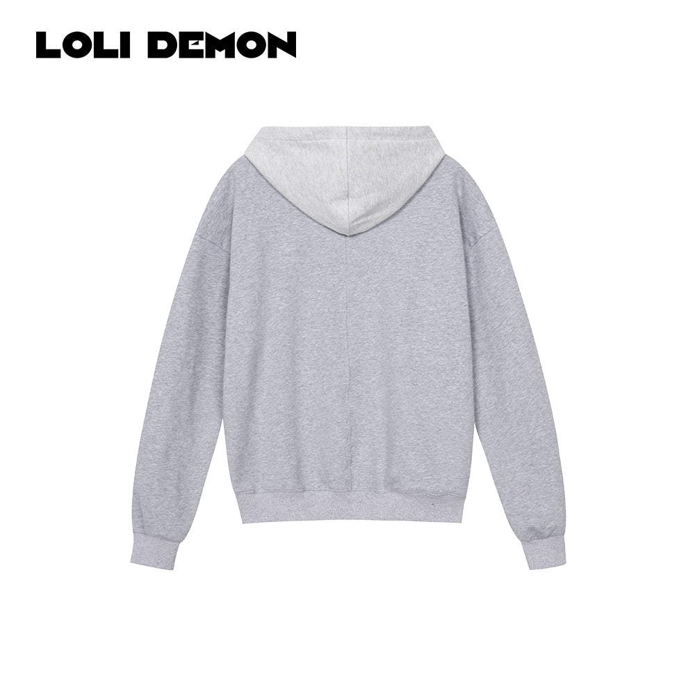 'Preppy Series' — American High School Color-Block Oversized 100% Cotton Hoodie