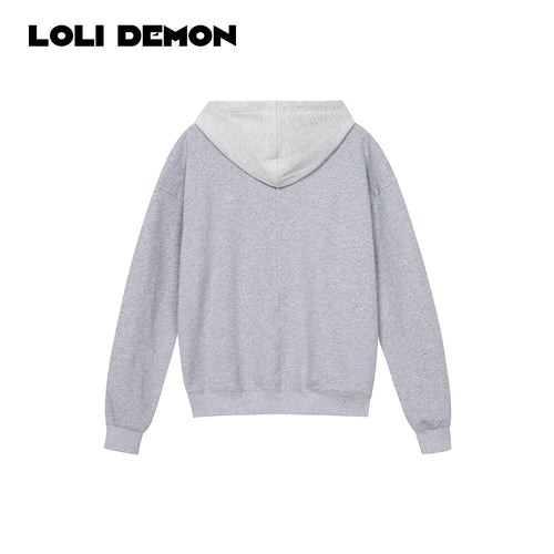'Preppy Series' — American High School Color-Block Oversized 100% Cotton Hoodie