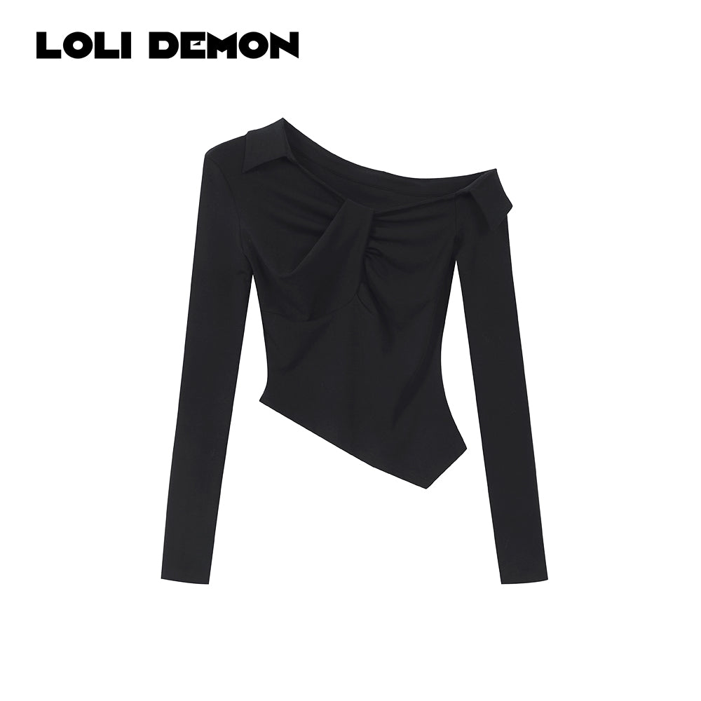 Loliloli Ballet Polo Top with Asymmetrical Shoulder Design