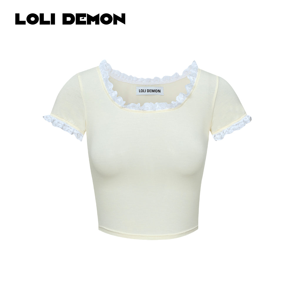 Jiangnan Belle Lace-Trimmed Bodysuit