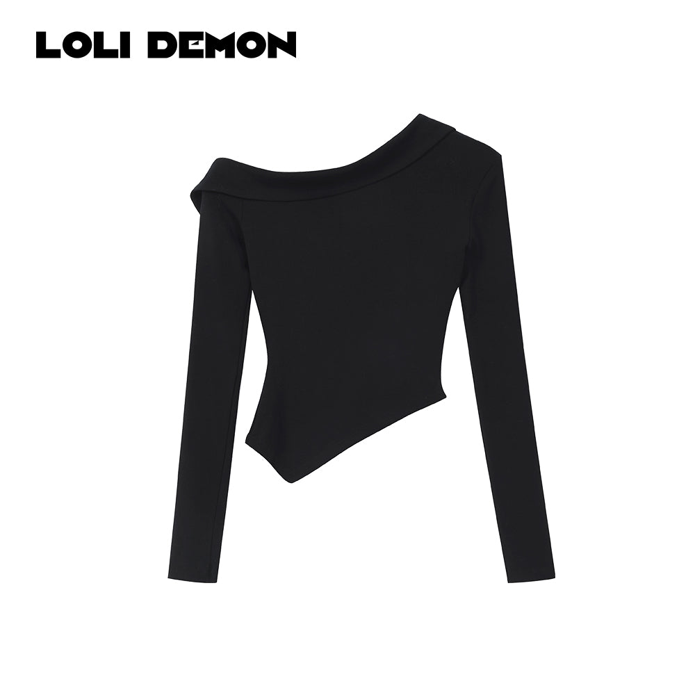Loliloli Ballet Polo Top with Asymmetrical Shoulder Design