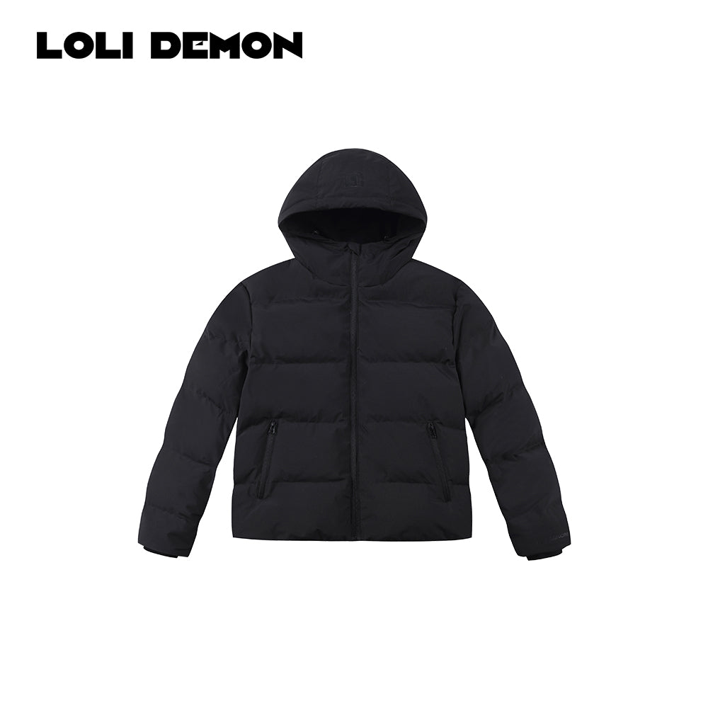 'Cloudy Basic' Puff-Sleeve Down Jacket — 90% White Duck Down & Outdoor-Ready